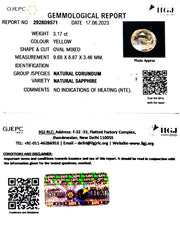 3.17/CT Natural Ceylonese Pukhraj with Govt Lab Certificate (6771)